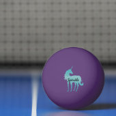 Aqua Glitzer Unicorn personalisiert Tischtennisball (Netto)