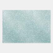 Aqua Glitzy Ombre Geschenkpapier Set (Vorderseite)