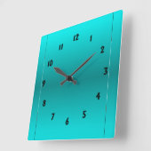 Aqua Glow Quadratische Wanduhr (Winkel)