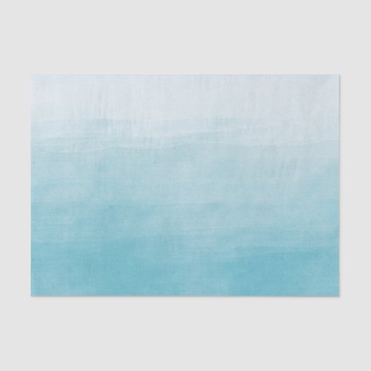 Aqua-Glücks-Aquarell Ombre Seidenpapier (Vorderseite)