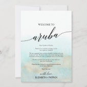 Aqua Gold Beach Aruba Begrüßungsbrief und Tour (Vorderseite)