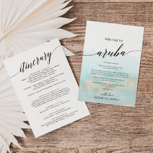 Aqua Gold Beach Aruba Begrüßungsbrief und Tour