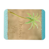 Aqua Gold Glitz Glitzer Tropischer Palm Magnet (Horizontal)