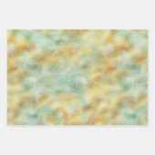 Aqua Gold Glitz Sparkle Geschenkpapier Set (Vorderseite 2)