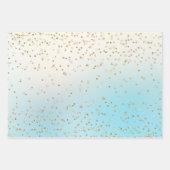 Aqua Gold Glitzer Mermaid Glitz Sparkle Geschenkpapier Set (Vorderseite 2)