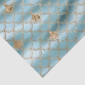 Aqua Gold Glitzer Mermaid Seidenpapier (Detail)