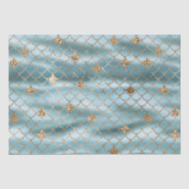 Aqua Gold Glitzer Mermaid Seidenpapier