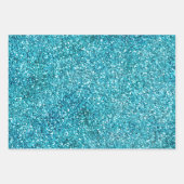 Aqua Gold Glitzer Sparkle Meerjungfrau Geschenkpapier Set (Vorderseite 3)
