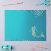 Aqua Gold Glitzer Sparkle Meerjungfrau Seidenpapier (Basteln)