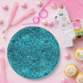 Aqua Gold Glitzy Glitzer (Meerjungfrau inspiriert) Pappteller (Party)