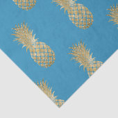 Aqua Gold Glitzy Pineaple Seidenpapier (Detail)