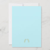 Aqua & Gold Indische Hochzeit Mehendi Einladung (Rückseite)