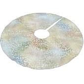 Aqua Gold Leopard Print Polyester Weihnachtsbaumdecke (Schrägansicht)