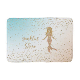 Aqua Gold Meerjungfrau Sparkle Glitzer Confetti Badematte