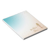 Aqua Gold Meerjungfrau Sparkle Glitzer Confetti Notizblock (angewinkelt)