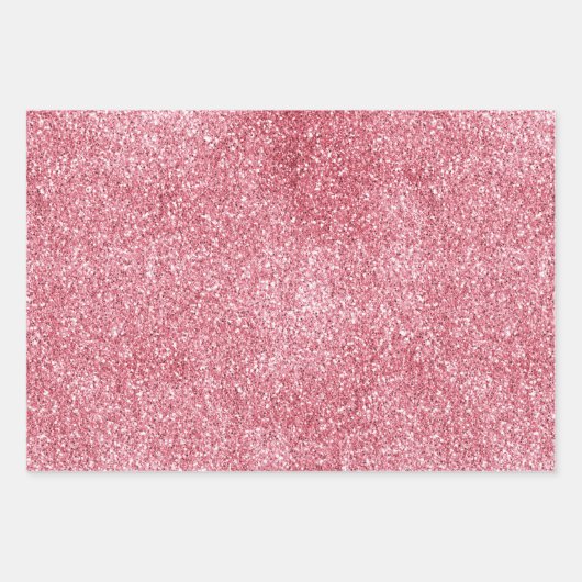 Aqua Gold Pink Glitz Glitzer Unicorle Sparkasse Geschenkpapier Set (Vorderseite 2)