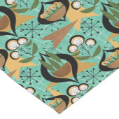 Aqua-, Gold-, Schwarz- und Green-Fifties-Stil | Re Kurzer Tischläufer (Ecke)