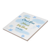 Aqua gold sie ist auf Wolke neun Baby Duschwolken Fliese (Seite)