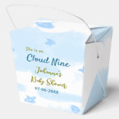 Aqua gold sie ist auf Wolke neun Baby Duschwolken Geschenkschachtel (Rückseite)
