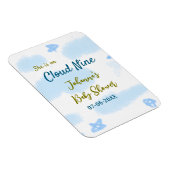 Aqua gold sie ist auf Wolke neun Baby Duschwolken Magnet (Rechte Seite)