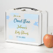 Aqua gold sie ist auf Wolke neun Baby Duschwolken Metall Brotdose (Beispiel)