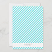 Aqua|Gold Tropenkultur-Party Einladungen (Rückseite)