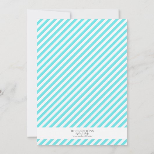 Aqua|Gold Tropenkultur-Party Einladungen (Rückseite)