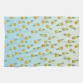 Aqua Gold tropische Aquarellkiefer Geschirrtuch (Horizontal)