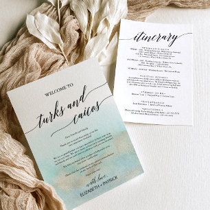 Aqua Gold Turks Caicos Begrüßungsanzeige