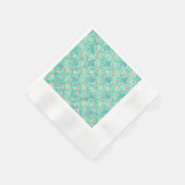 Aqua Gold und Green Maroccan Muster Serviette (Ecke)