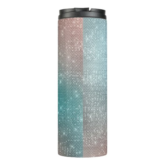 Aqua Gold Unicorn Sparkle Thermosbecher (Rückseite)