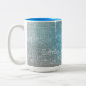 Aqua Gold Unicorn Sparkle Zweifarbige Tasse (Links)