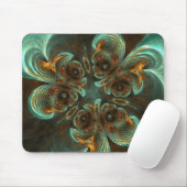 Aqua Gold Wirbel Fraktal Art Mousepad (Mit Mouse)
