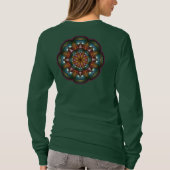 Aqua Golden Mandala Fraktal Star Shirt (Rückseite)