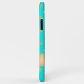 Aqua, Goldfleur-de-lis Case-Mate Case-Mate iPhone Hülle (Hinten/Rechts)