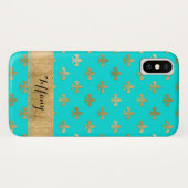 Aqua, GoldLilie Case-Mate iPhone X Fall Case-Mate iPhone Hülle (Rückseite (Horizontal))