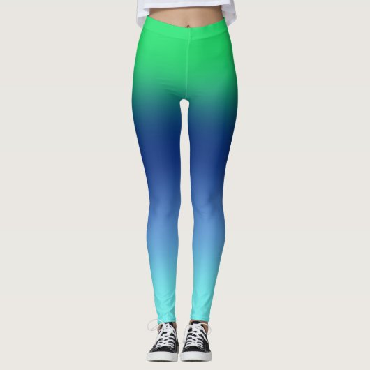 Aqua Gradient Leggings (Vorderseite)