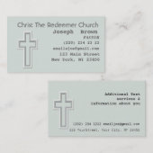 Aqua Graphic Christlich Cross Religion Missionar Visitenkarte (Vorne/Hinten)