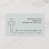 Aqua Graphic Christlich Cross Religion Missionar Visitenkarte (Rückseite)