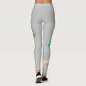Aqua Gray Cherub Angel Leggings (Rückseite)