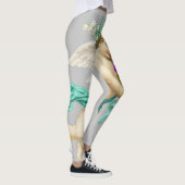 Aqua Gray Cherub Angel Leggings (Rechts)