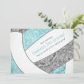 Aqua gray Girl Volleyball Geburtstagsparty Einladung (Stehend Vorderseite)