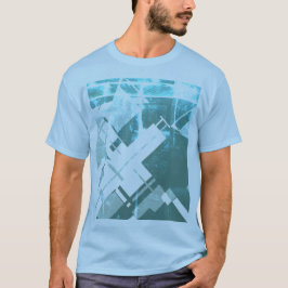 Aqua Gray-Green Diagonal MCM inspiriert Abstrakt T-Shirt