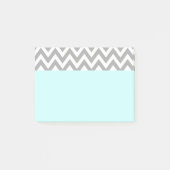 Aqua Gray Post It Notes Post-it Klebezettel (Vorderseite)