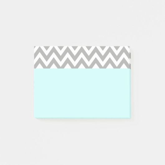 Aqua Gray Post It Notes Post-it Klebezettel (Vorderseite)