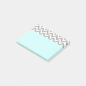 Aqua Gray Post It Notes Post-it Klebezettel (angewinkelt)