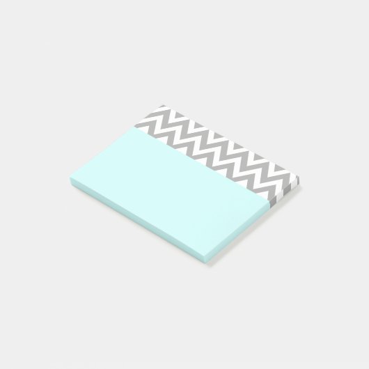 Aqua Gray Post It Notes Post-it Klebezettel (angewinkelt)