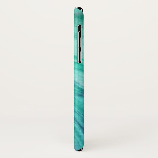 Aqua Green Agate II Wasserfarbmuster Case-Mate iPhone Hülle (Hinten/Links)