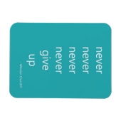 Aqua Green Blue Inspiration Zitat nie aufgeben Magnet (Horizontal)