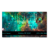 Aqua Green Celestial Foto Metaphysisch Magnetische Visitenkarte (Vorderseite)